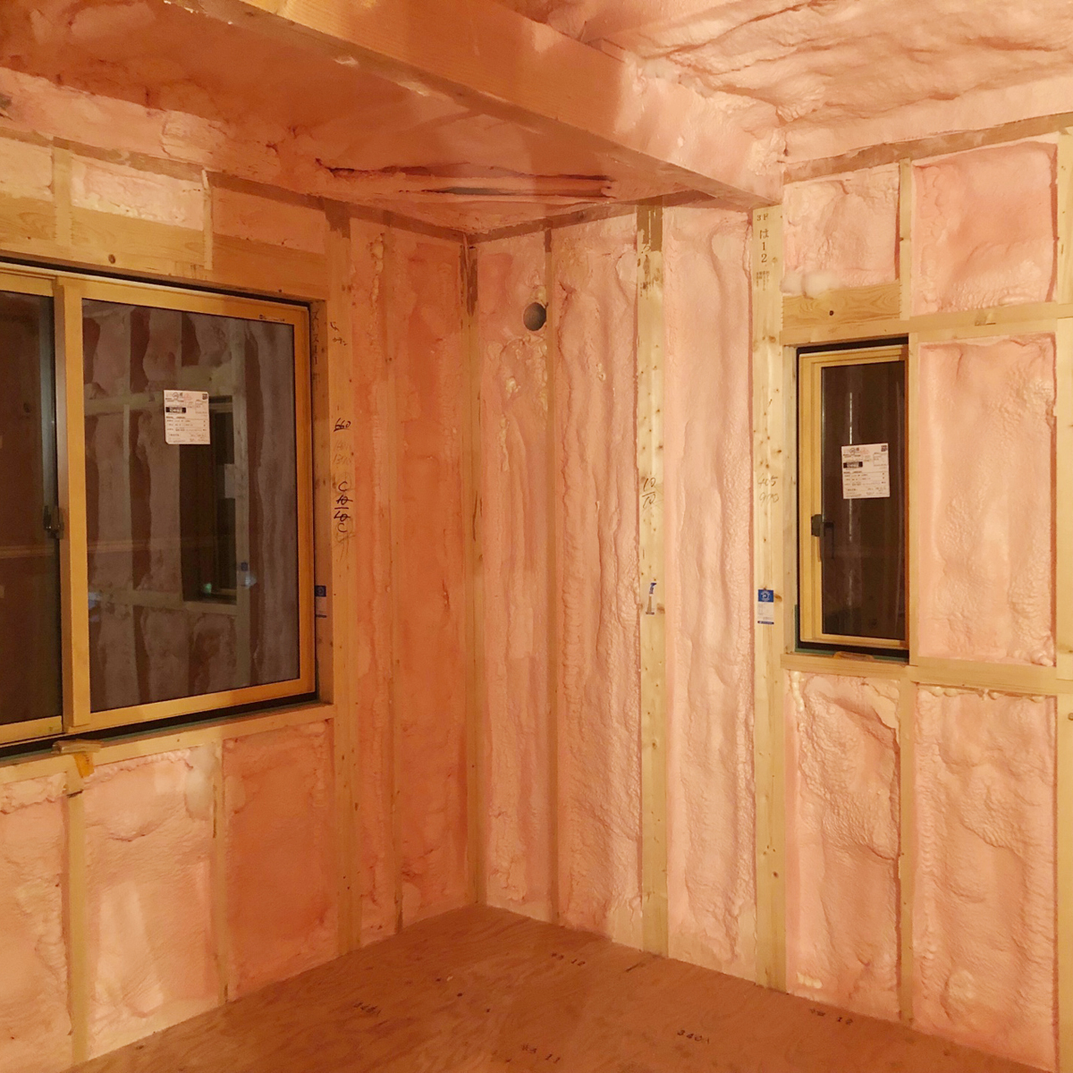 発泡ウレタン吹き込み完了②